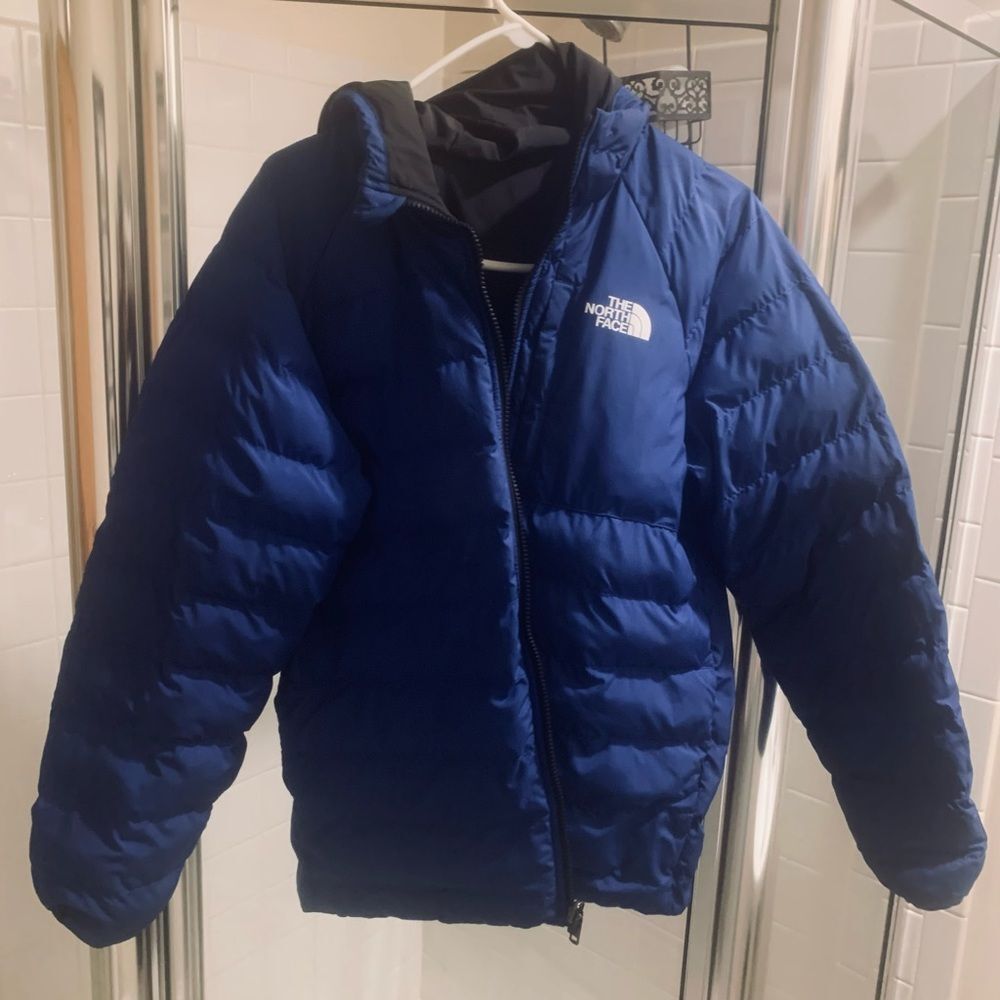 NorthFace Winter Coat - Boys Reversible Jacket - XL 
Blue Insulated Jacket